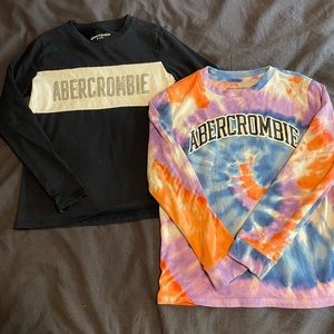 2 girls Abercrombie long sleeve shirts, size 7/8